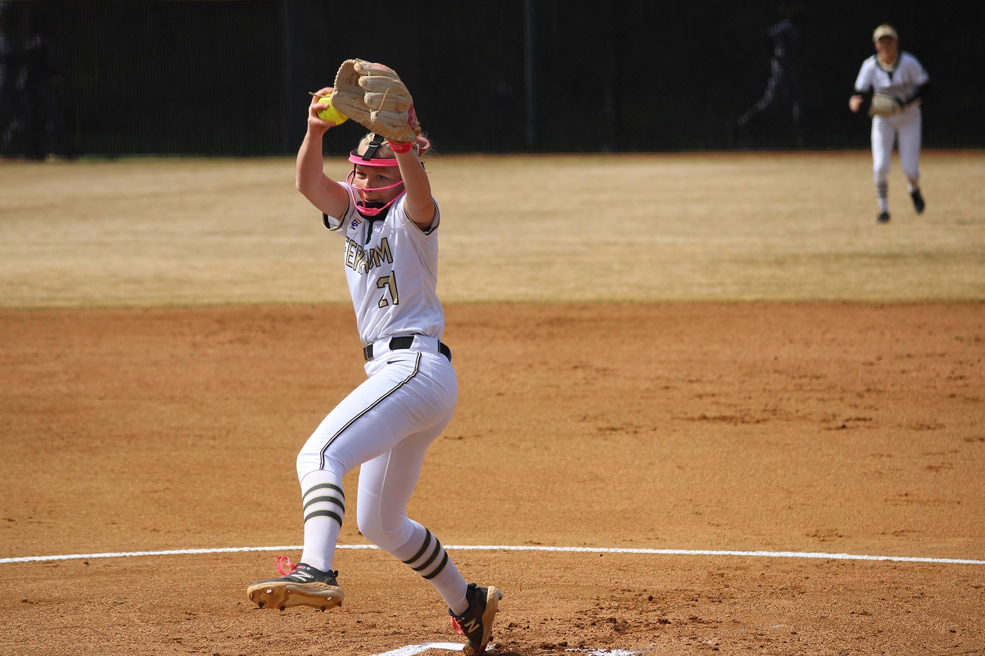 Emily Wood delivers the pitch.