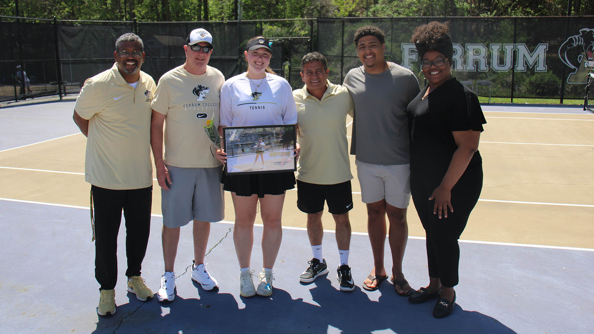 Hannah Huffman, Ferrum College Tennis Senior Day 2026