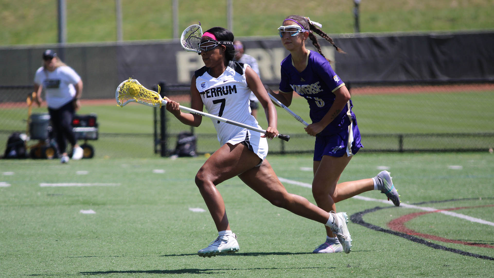 Freshman Alaia Beckwith in action during a home game on April 11, 2026. 