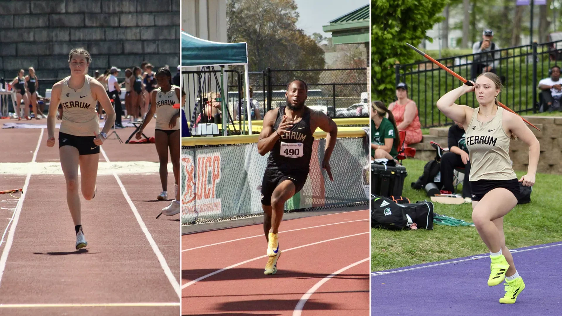 Gracie Beane, Jahmal Jones and Lilly Bigger earned All-Conference at the 2026 Conference Carolinas Outdoor Track & Field Championships. 