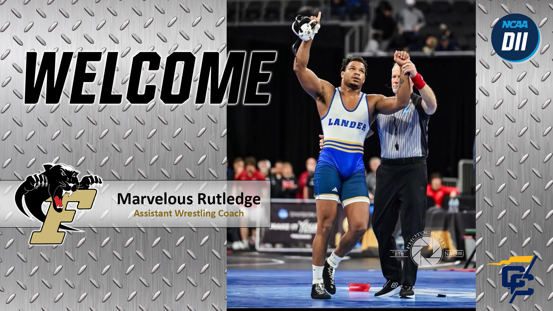 Marvelous Rutledge joined the Ferrum College athletics staff as Assistant Wrestling Coach in JUly 2026.