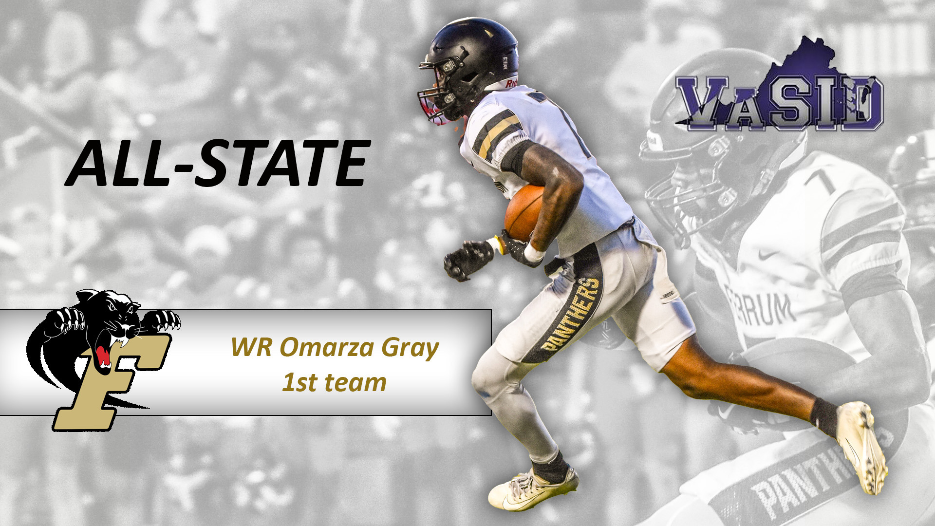 Ferrum freshman wide receiver Omarza Gray earned All-State first team honors in 2025.