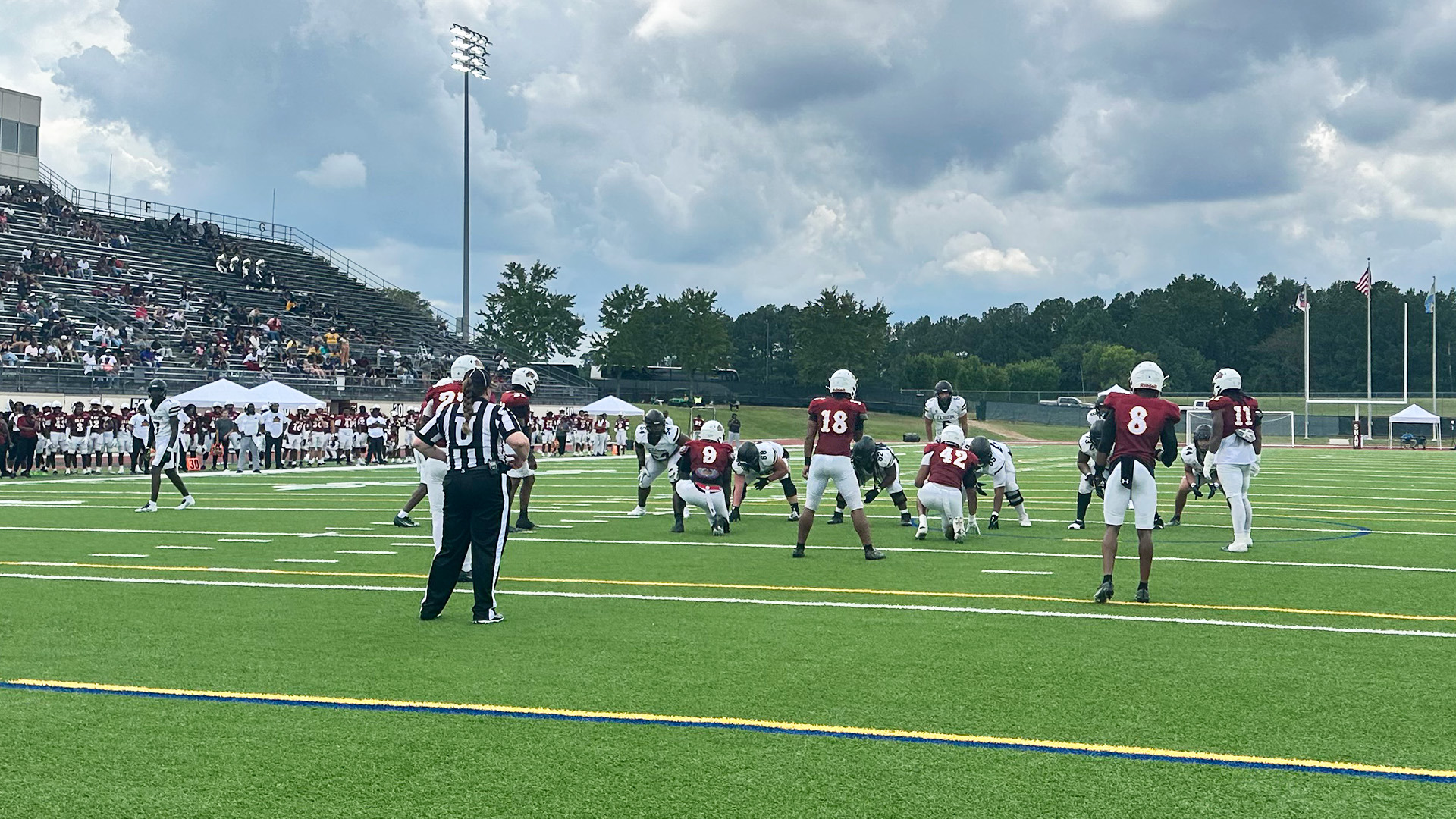 Ferrum's offense in action at Shaw University September 12, 2026.