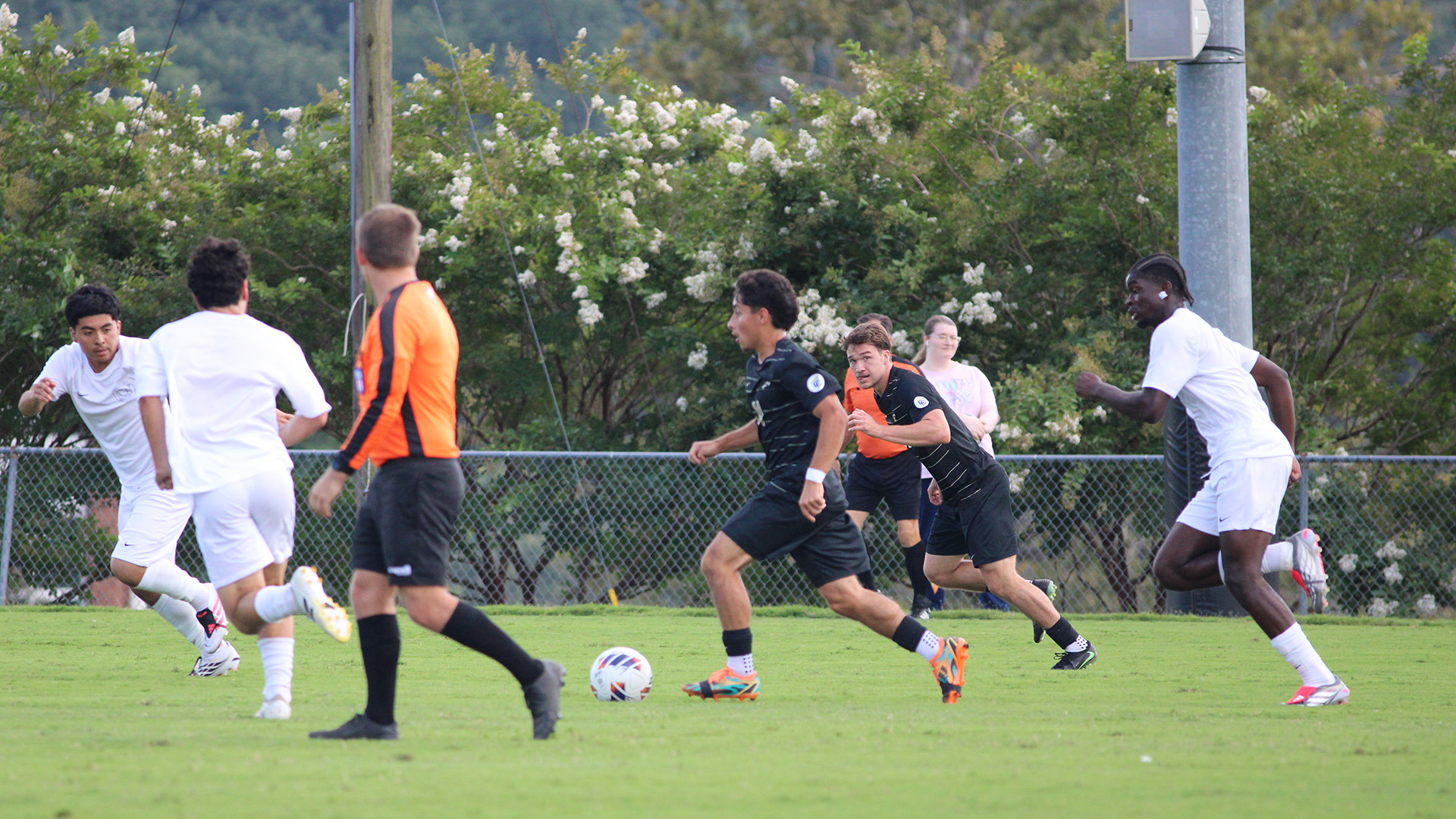 Ferrum men's soccer in action on August 23, 2026. 