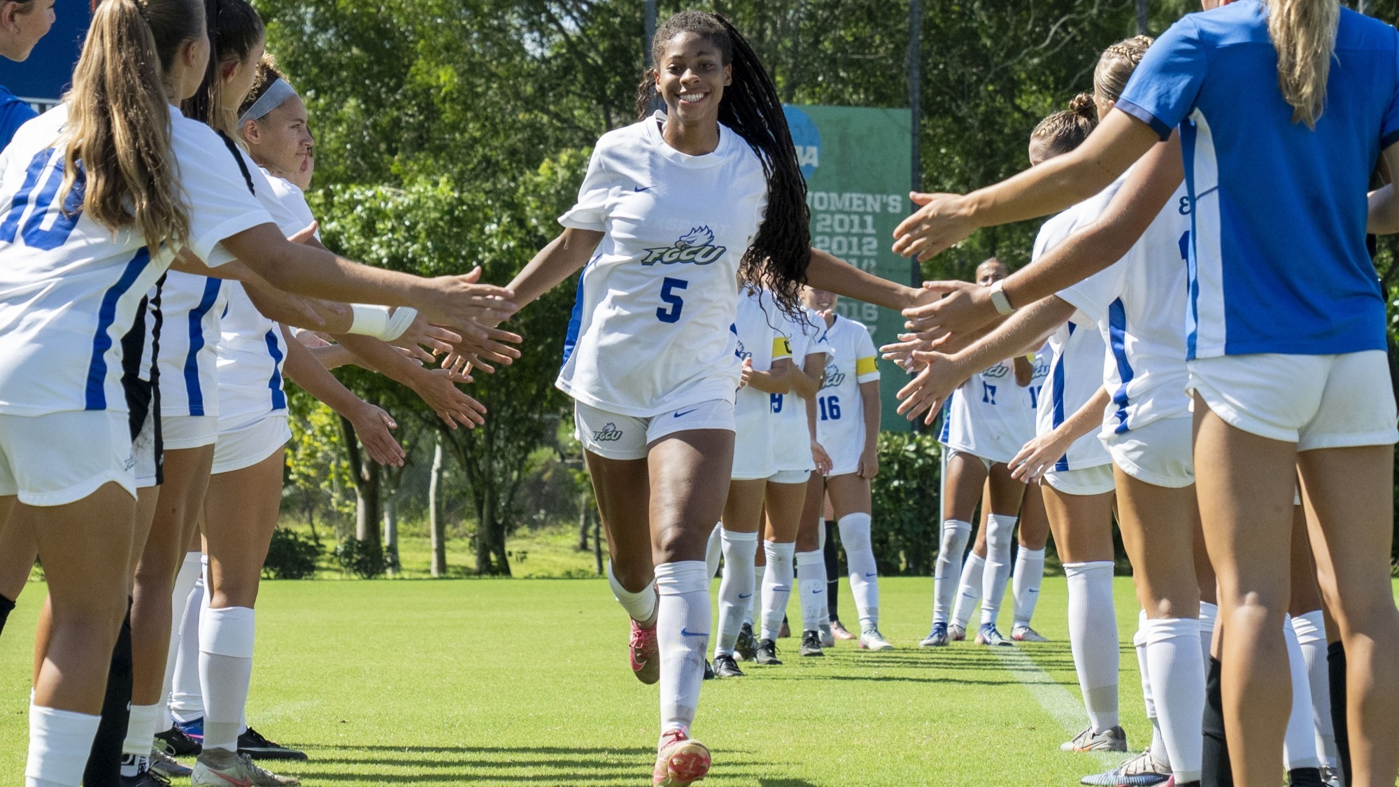 Keira Morgan introduced during the Eagles win over High Point