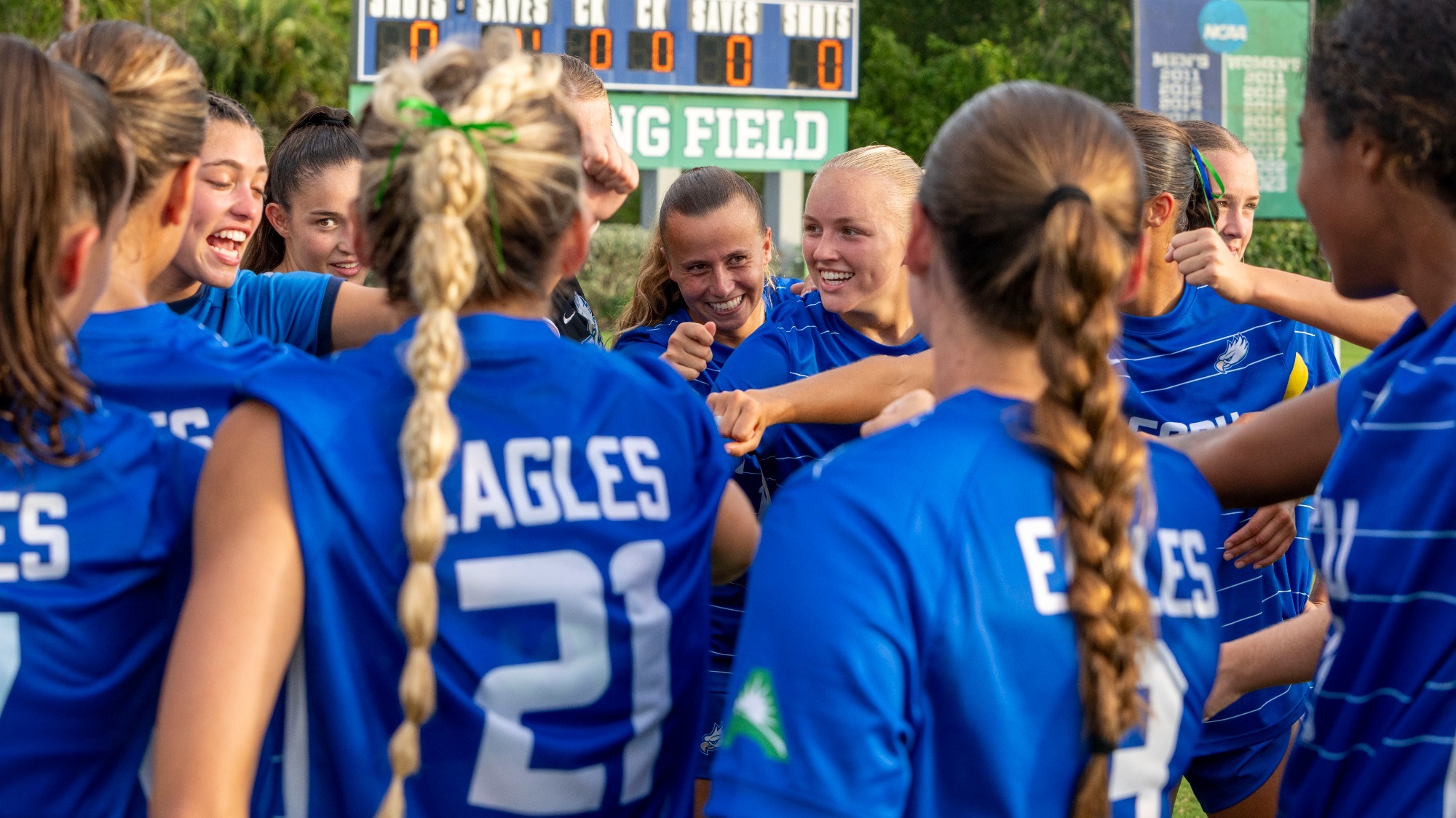 FGCU Women's Soccer team prepares for their game against Houston
