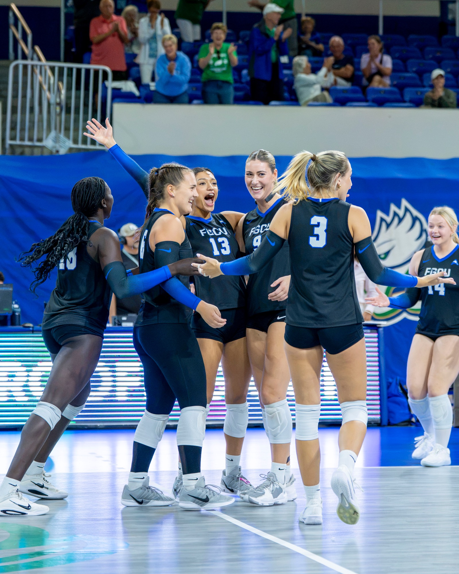 Eagles celebrating set victory
