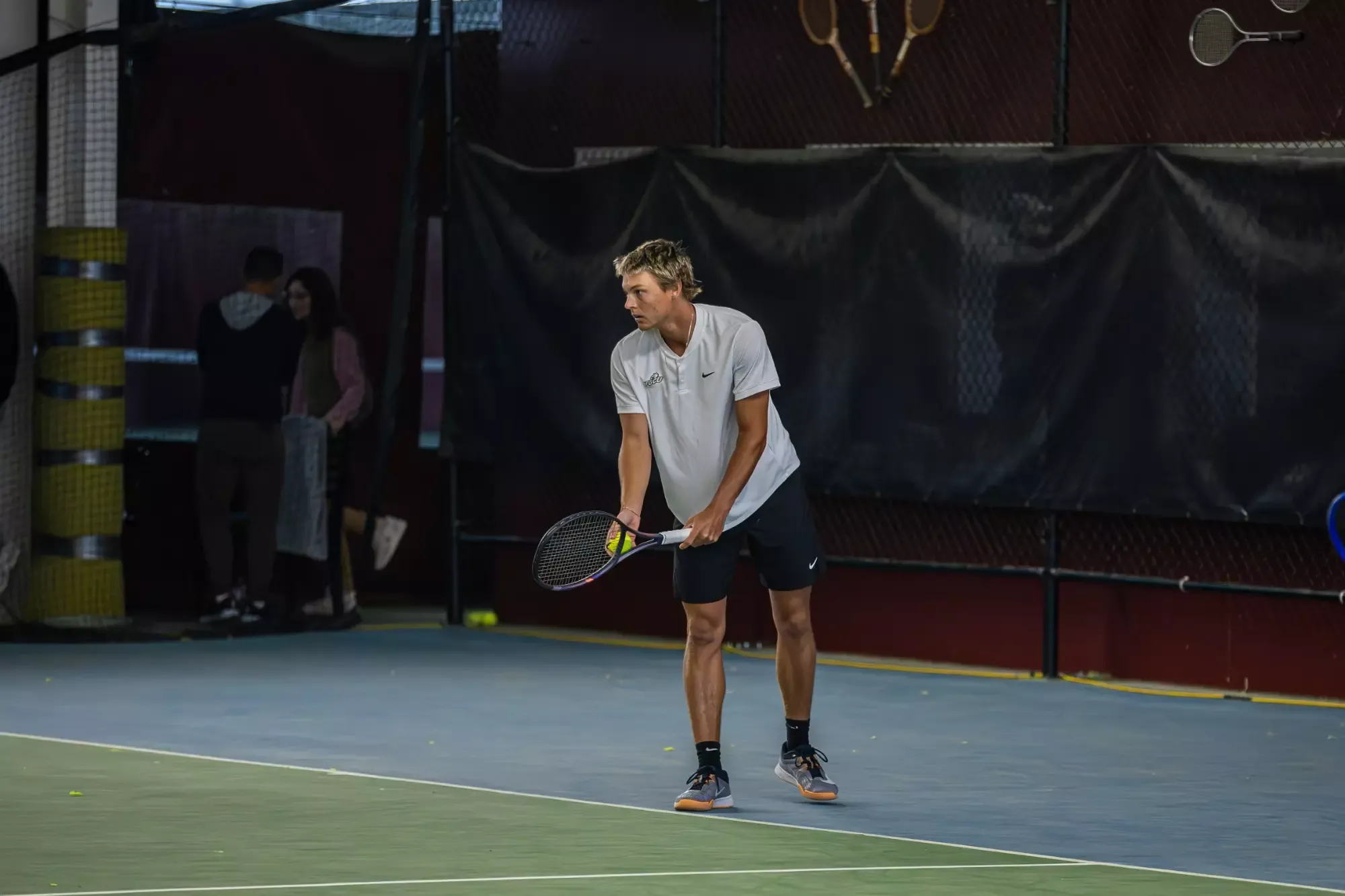 FGCU faces Elon at the Piedmont Indoor Tennis Center in Greensboro, N.C.