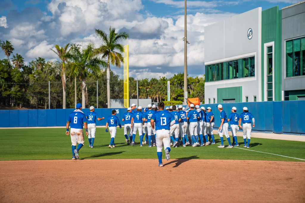 Celebration after series win vs. Boston College