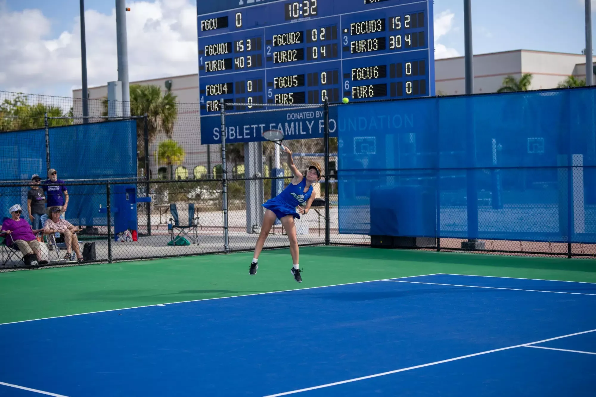 FGCU hosts No. 75 Furman at the FGCU Tennis Complex.