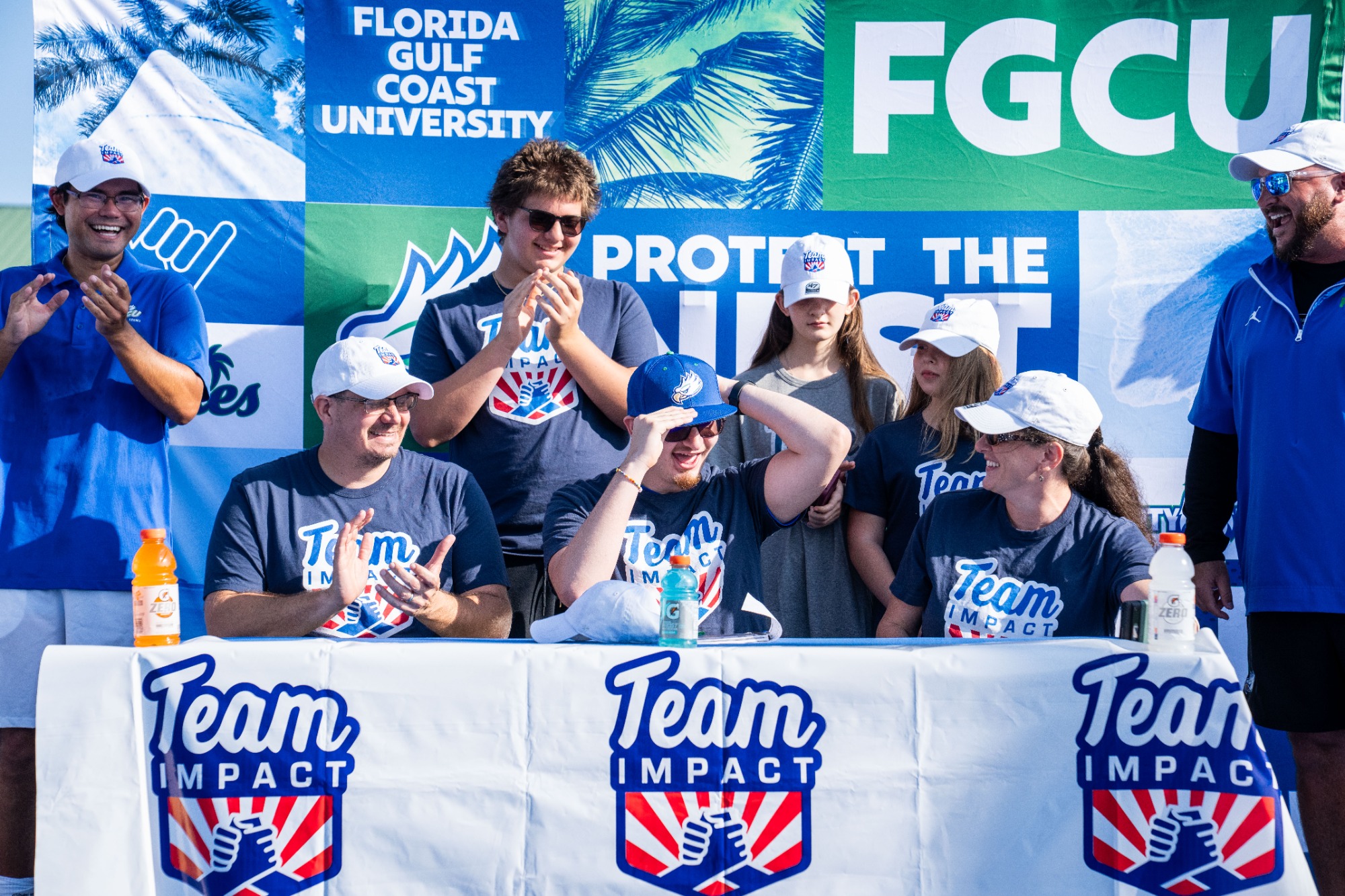 FGCU Men's Tennis inks Team IMPACT participant Caleb Ziegelbaur, making him a member of the team.