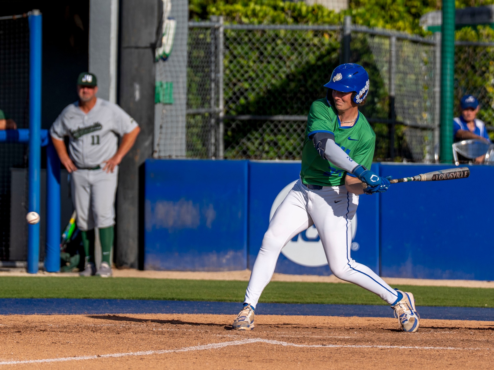 Evan Dempsey batting for the Eagles as FGCU hosts Jacksonville in the second of a three-game Atlantic Sun Conference series at Swanson Stadium in Fort Myers.