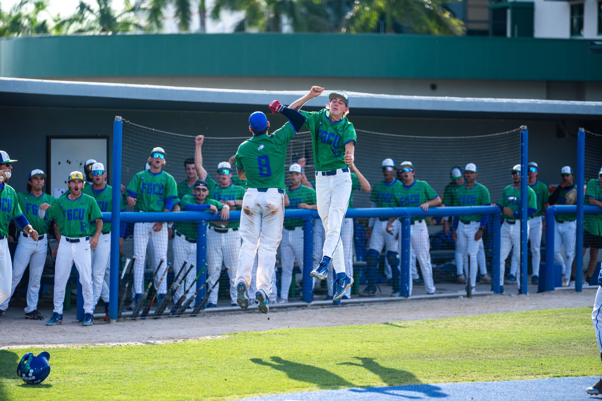Jon Embury Mattox Meeks home run celebration