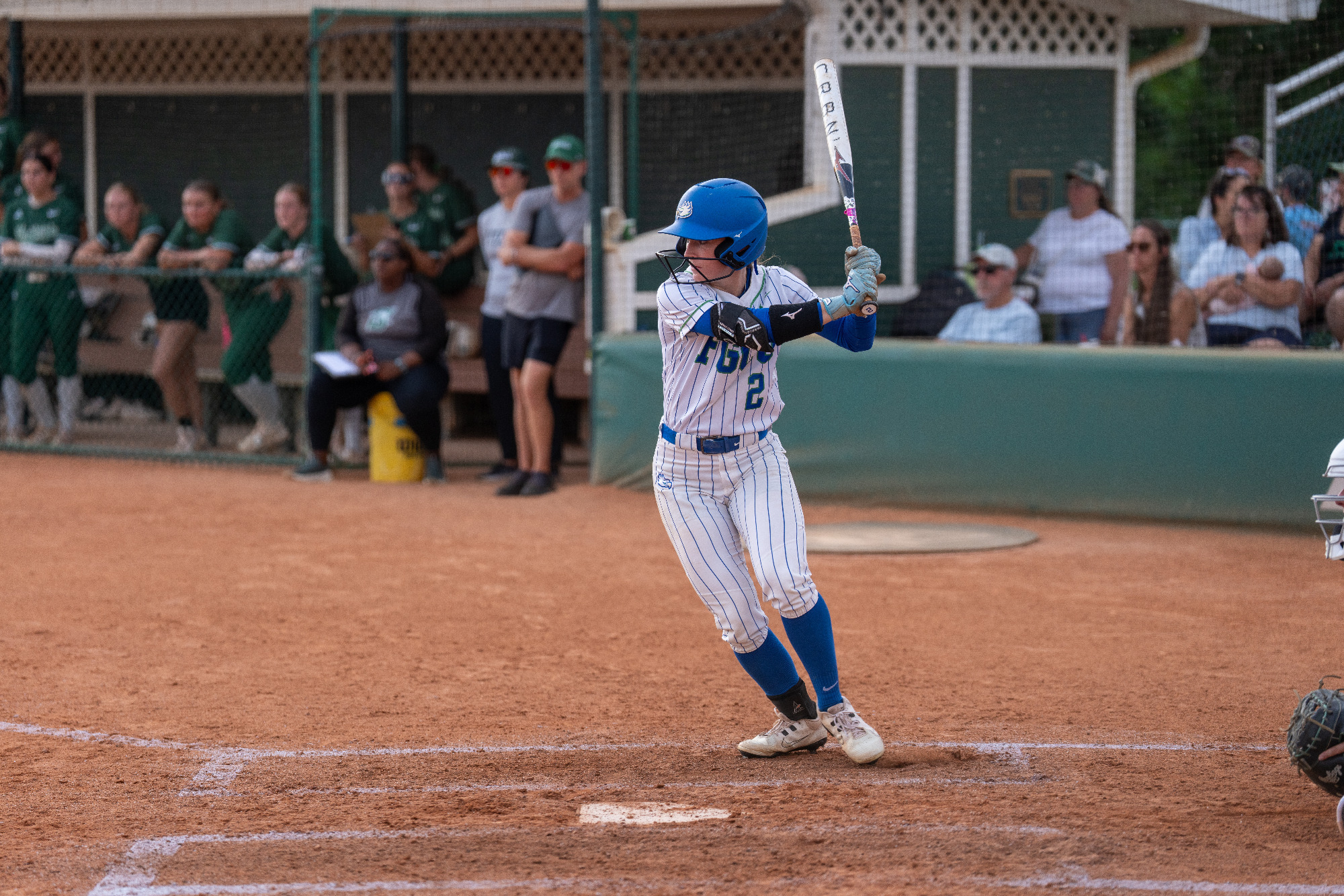 Olivia Black waits on a pitch against Stetson