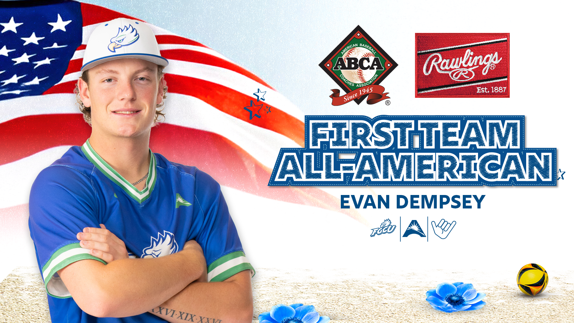 Evan Dempsey First Team All-American by ABCA Rawlings