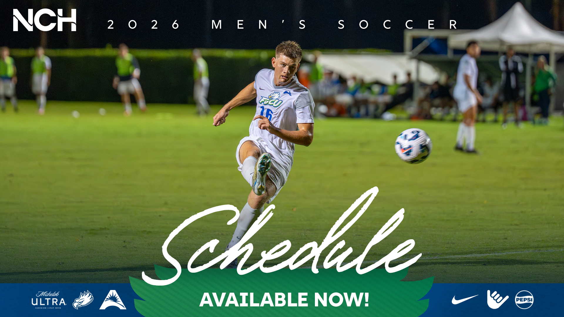 2026 Men's Soccer Schedule Story Graphic