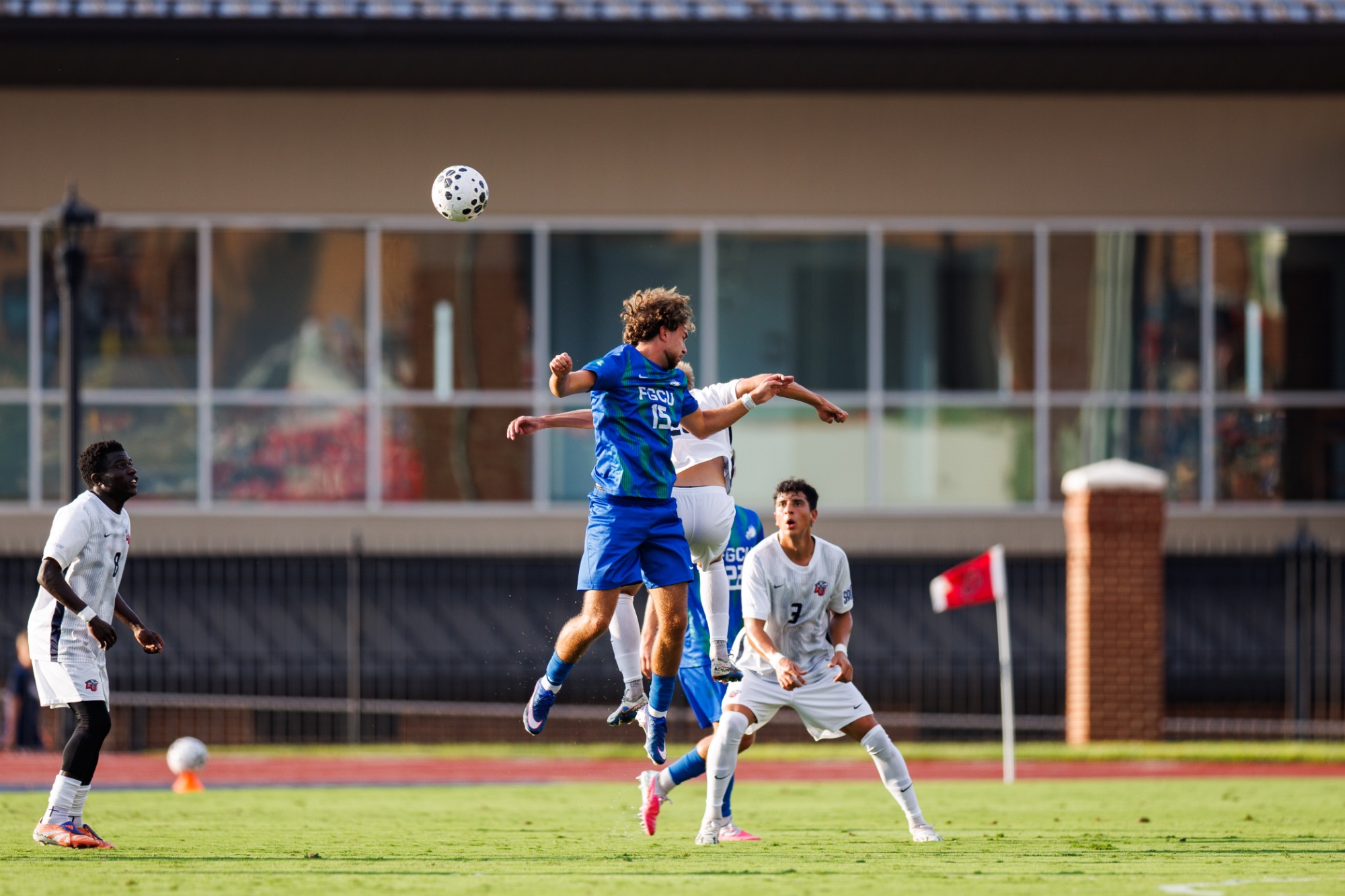 The Liberty Men’s Soccer team takes on Florida Gulf Coast University at Osborne Stadium on August 28, 2026 (Photo by Travis Clayton)