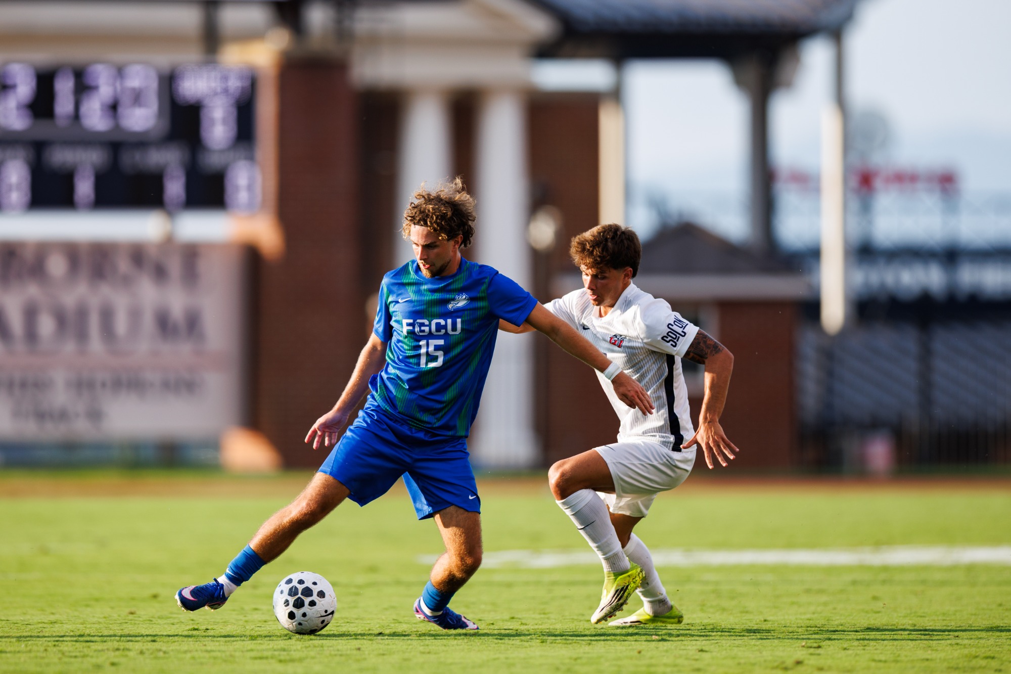 The Liberty Men’s Soccer team takes on Florida Gulf Coast University at Osborne Stadium on August 28, 2026 (Photo by Travis Clayton)