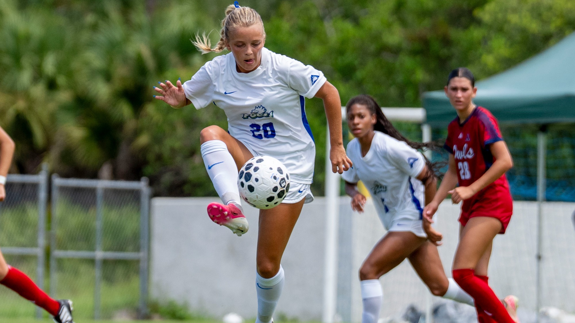 Ryleigh Acosta in action in the Eagles 3-3 draw with FAU