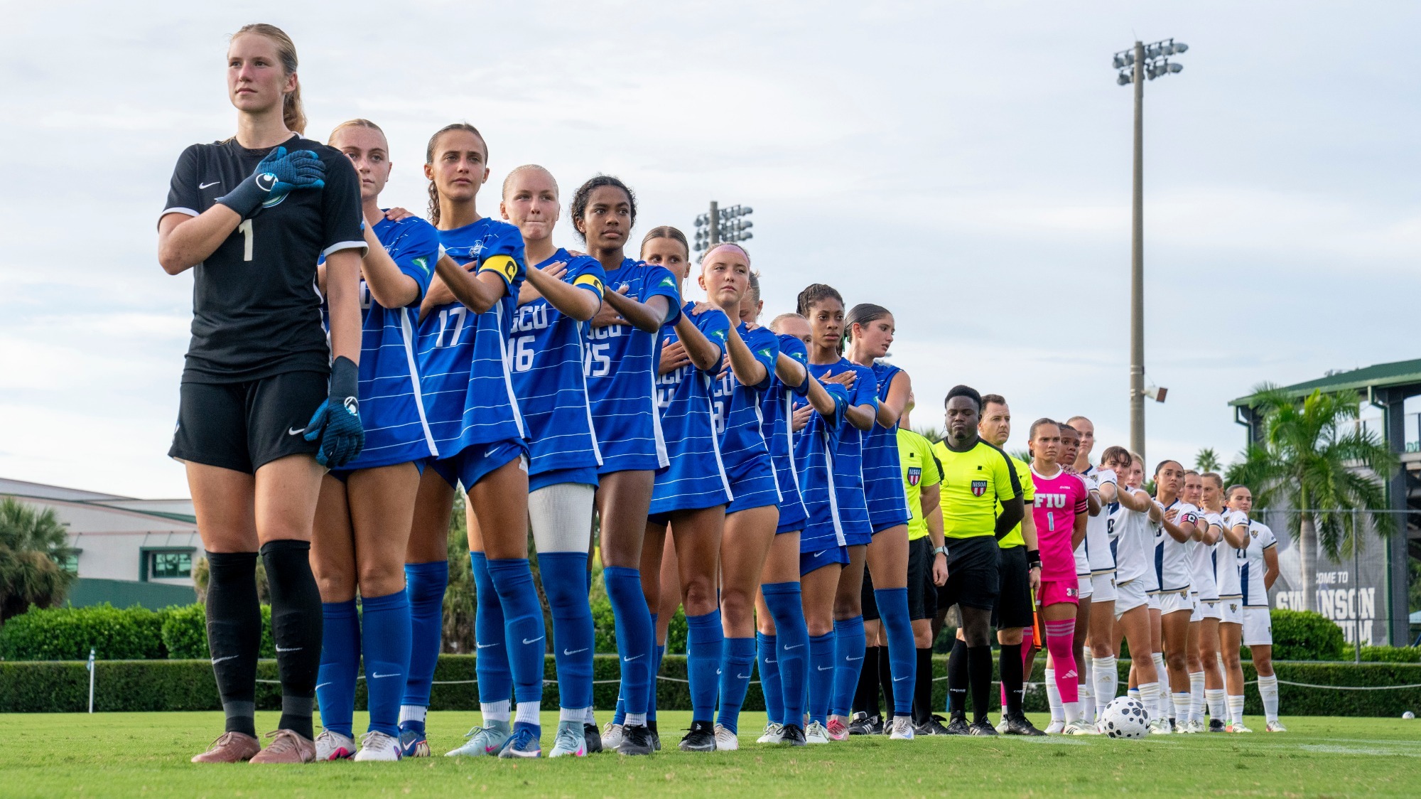 FGCU Women's Soccer During National Anthem