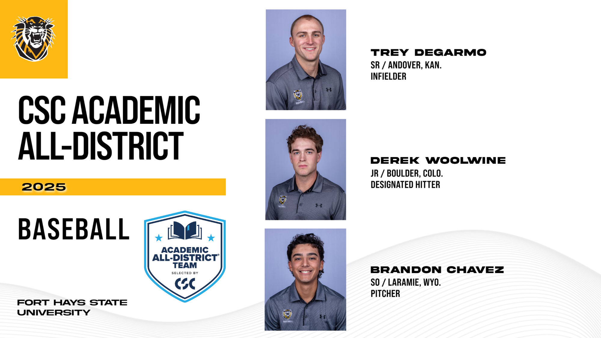 CSC Academic All-District Baseball 2025