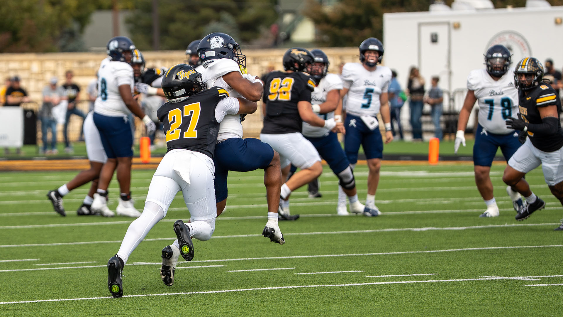 Donovan Guyton breaks up a pass vs Washburn 10-24-26