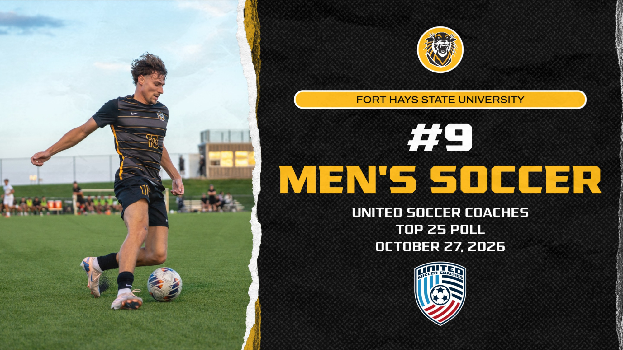 Men's Soccer Top 25 Poll 10-27-26 graphic