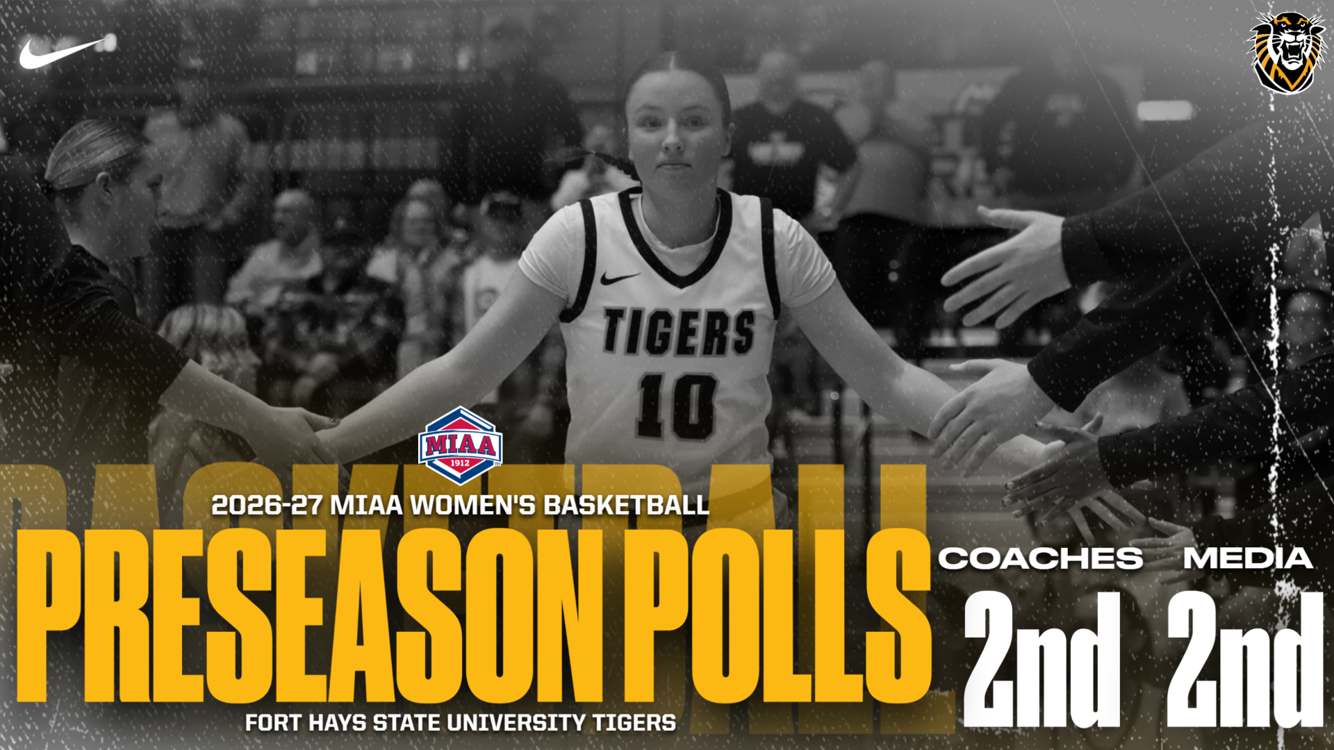 MIAA Women's Basketball Preseason Polls 2026-27 Tigers 2nd in both Coaches and Media