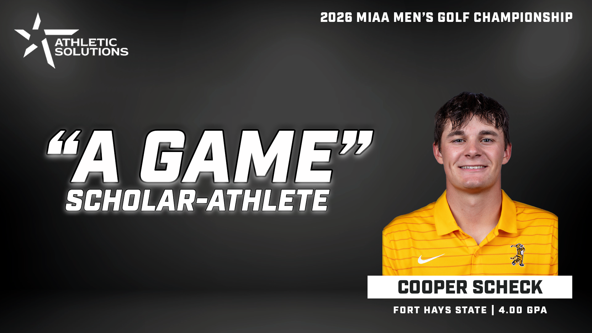 MIAA A Game Scholar Cooper Scheck 2026