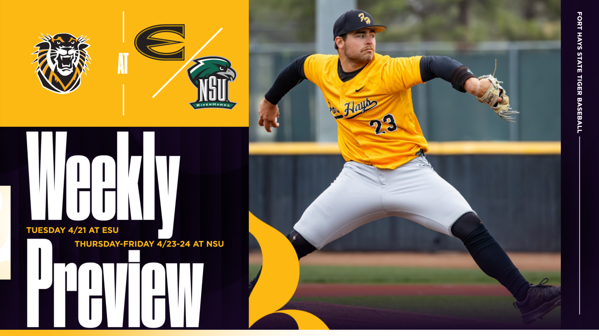 Baseball Weekly Preview at Emporia State and Northeastern State April 2026