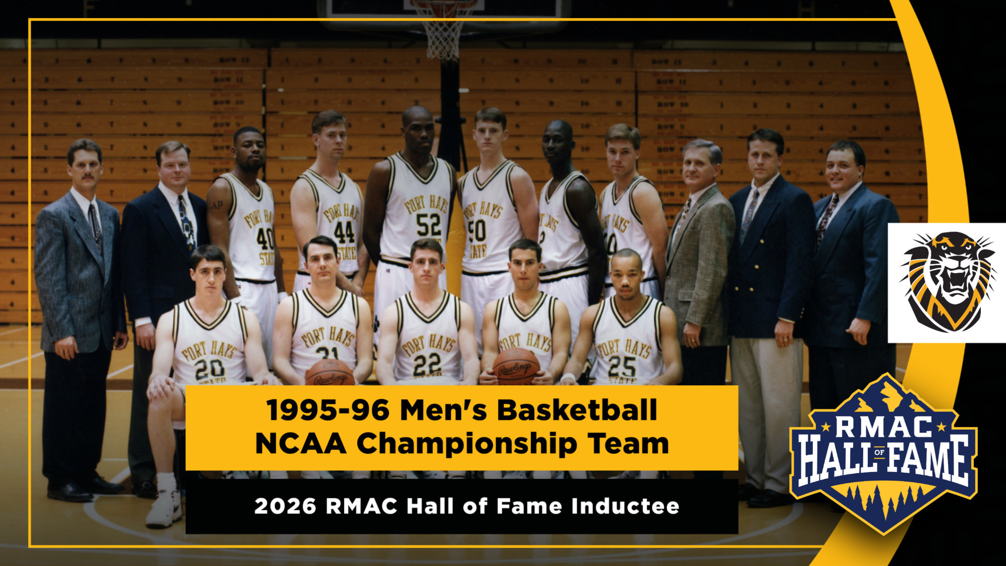 RMAC Hall of Fame Announcement for 1995-96 FHSU Men's Basketball National Championship Team
