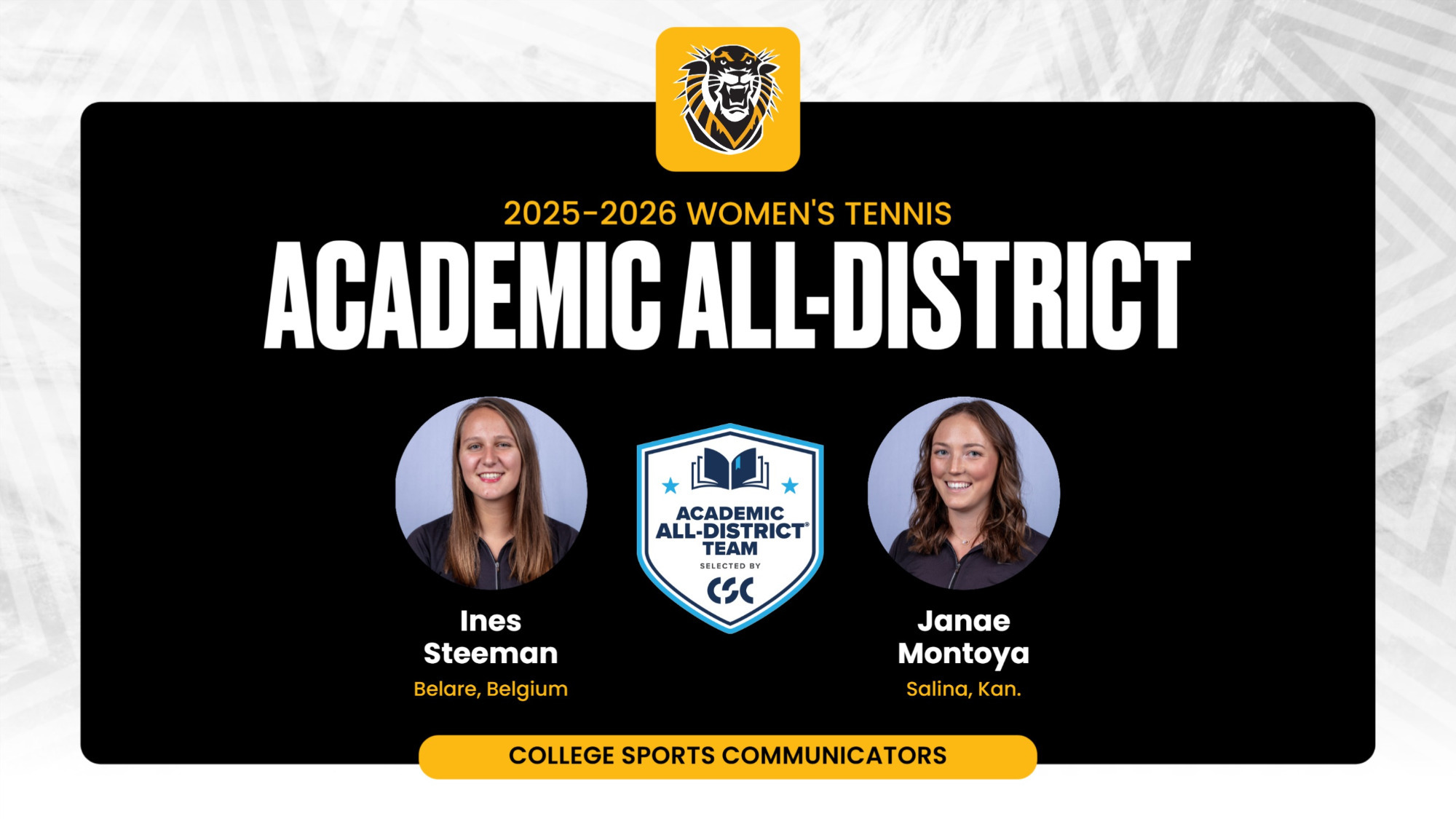 CSC Academic All-District Tennis selections for 2025-26