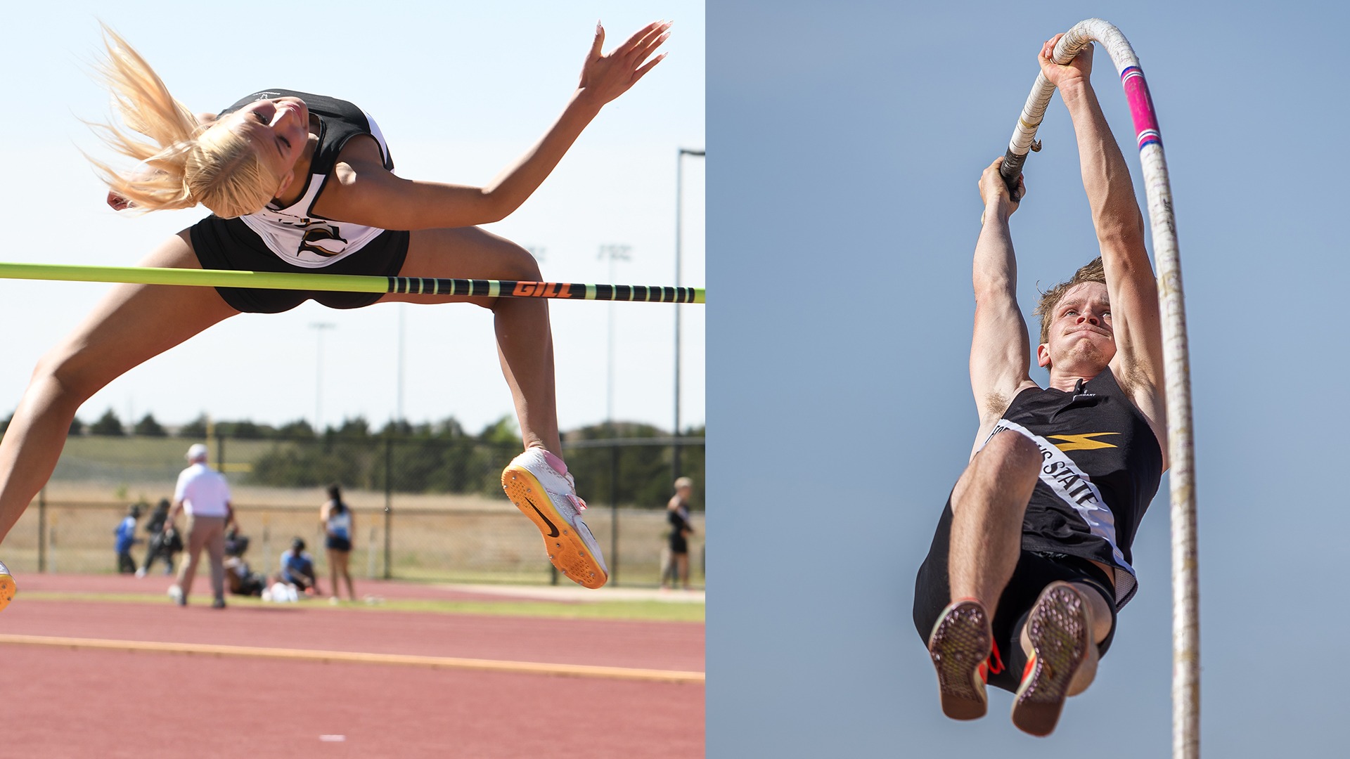 Katie Linenberger high jump and Josiah Ball pole vault All-Americans Outdoors Day 3 2026