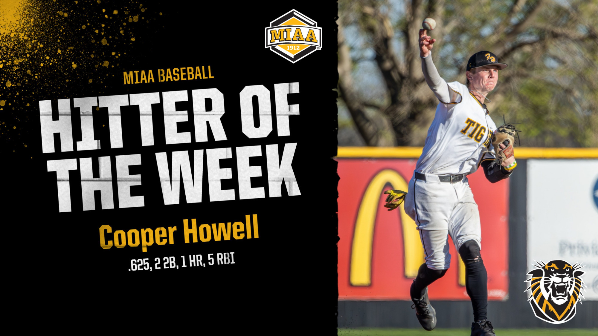 Cooper Howell named MIAA Hitter of the Week on May 4, 2026