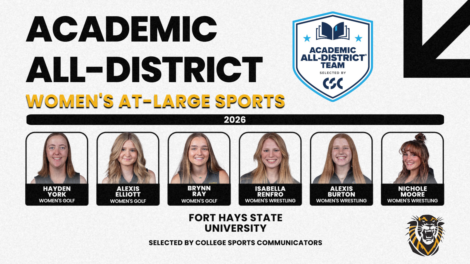 Women's At-Large Academic All-District 2025-26