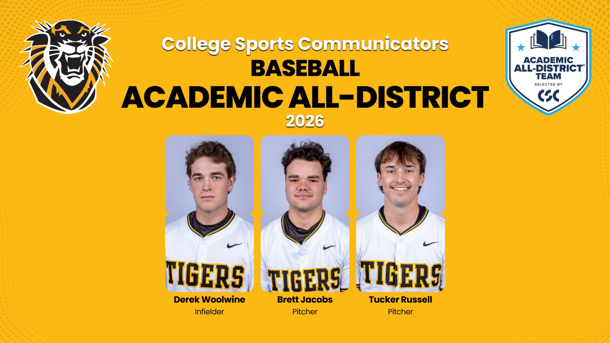 CSC Academic All-District Baseball selections 2026