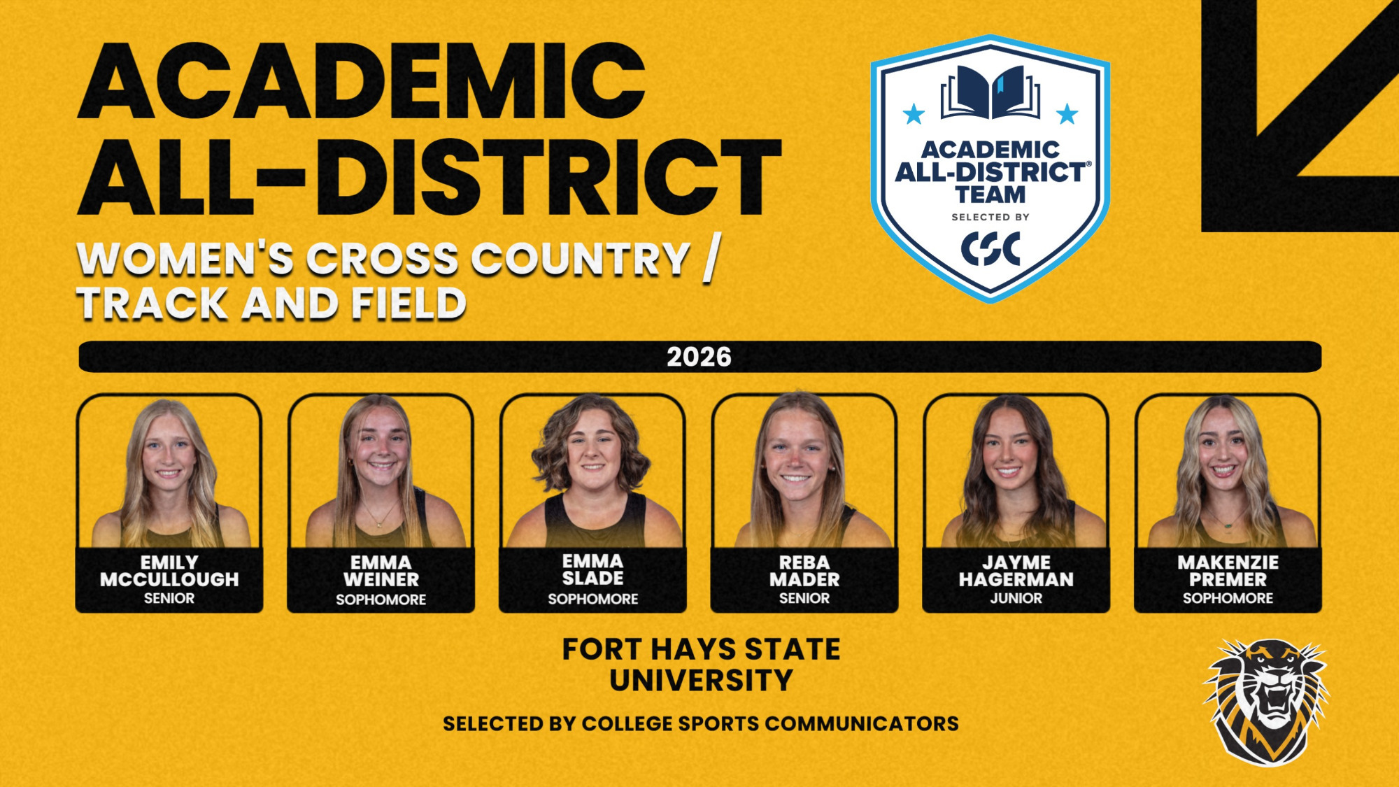 Women's Cross Country, Track and Field CSC AAD 2026