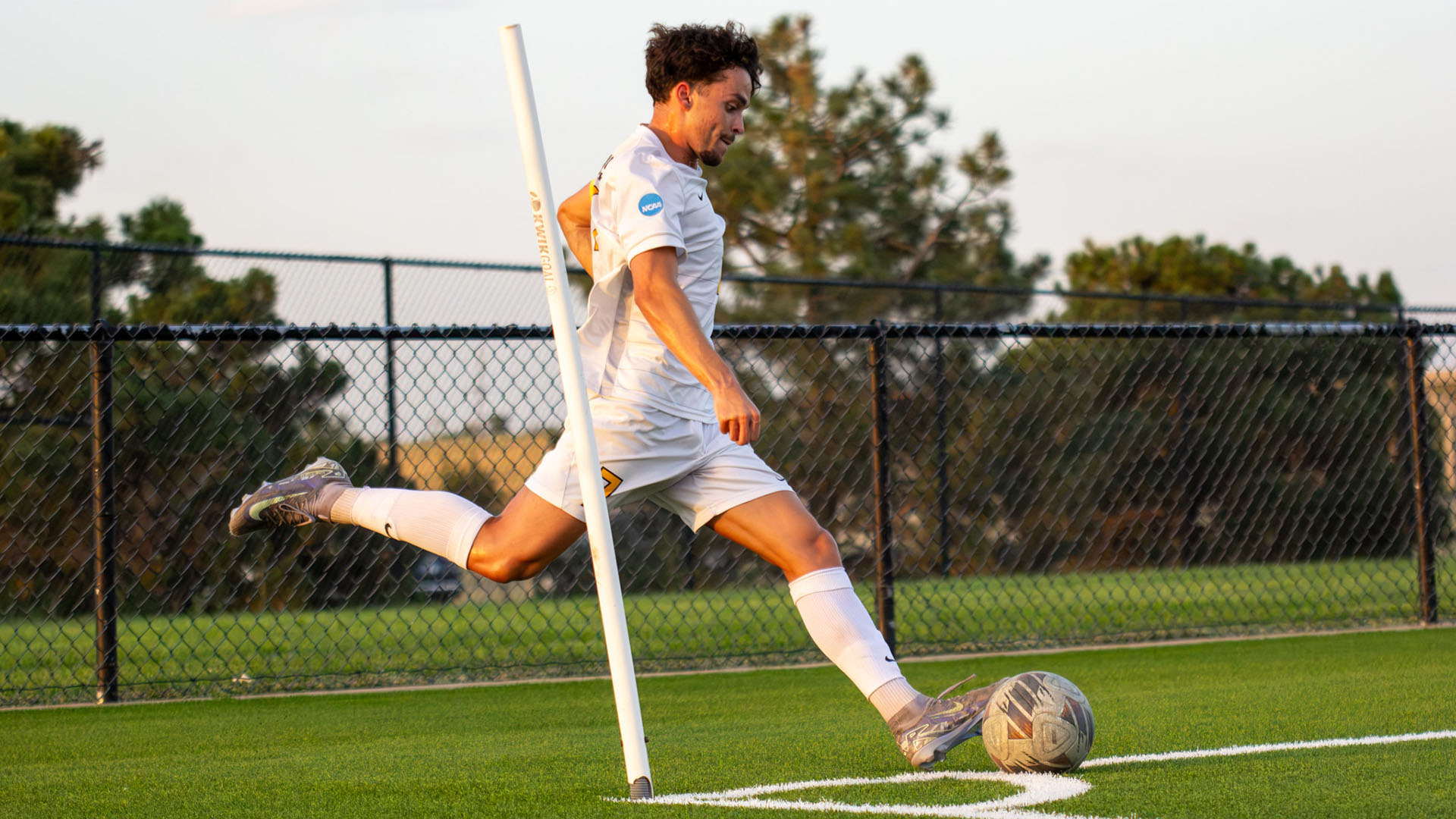 Juan Linares corner kick from match with William Jewell on 9-2-26
