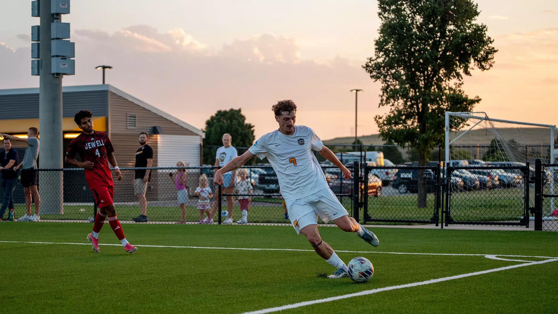 Davide Francesca looks to cross the ball into the box against William Jewell 9-2-26