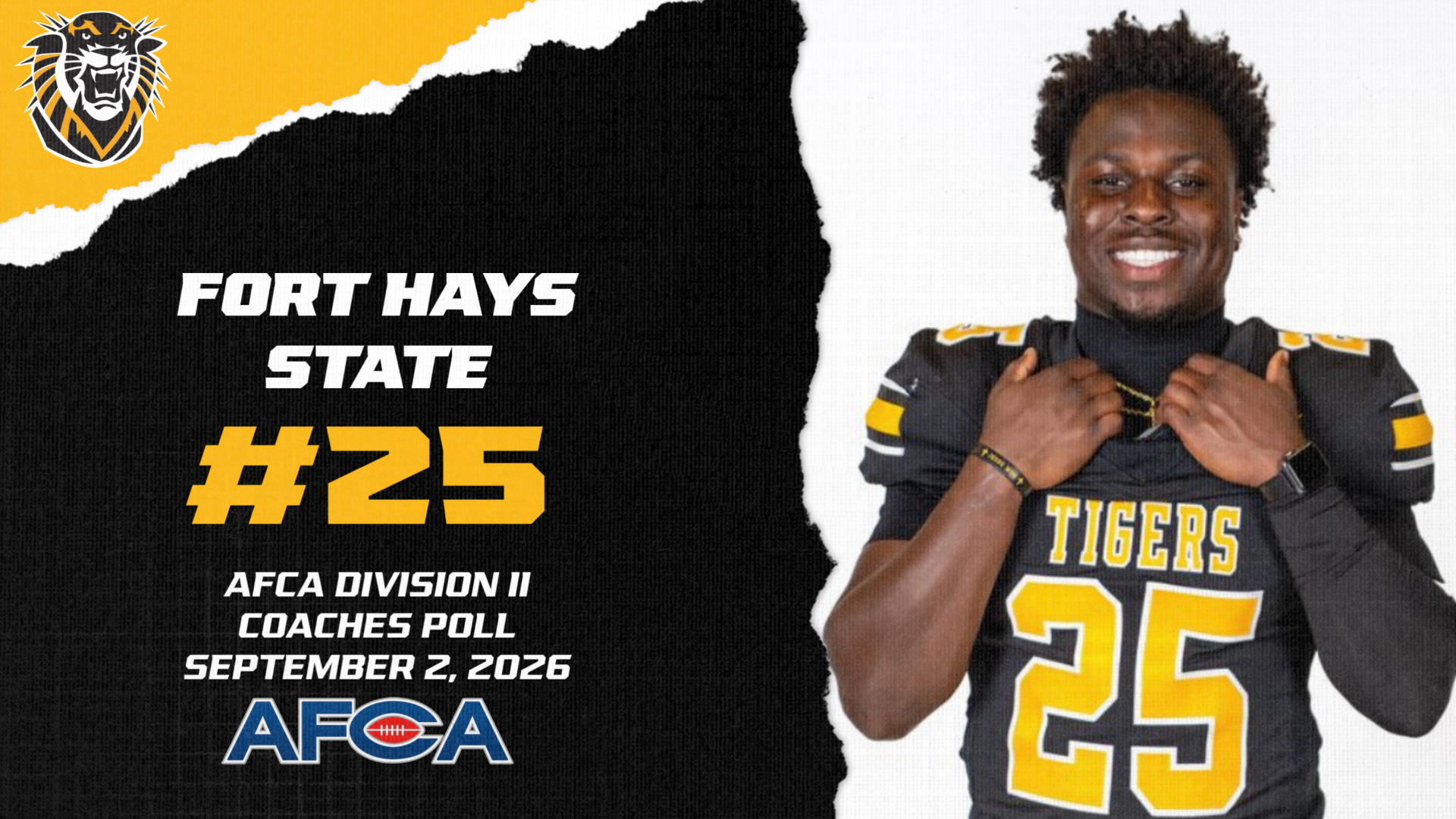 FHSU 25th in AFCA DII Coaches Poll September 2 2026