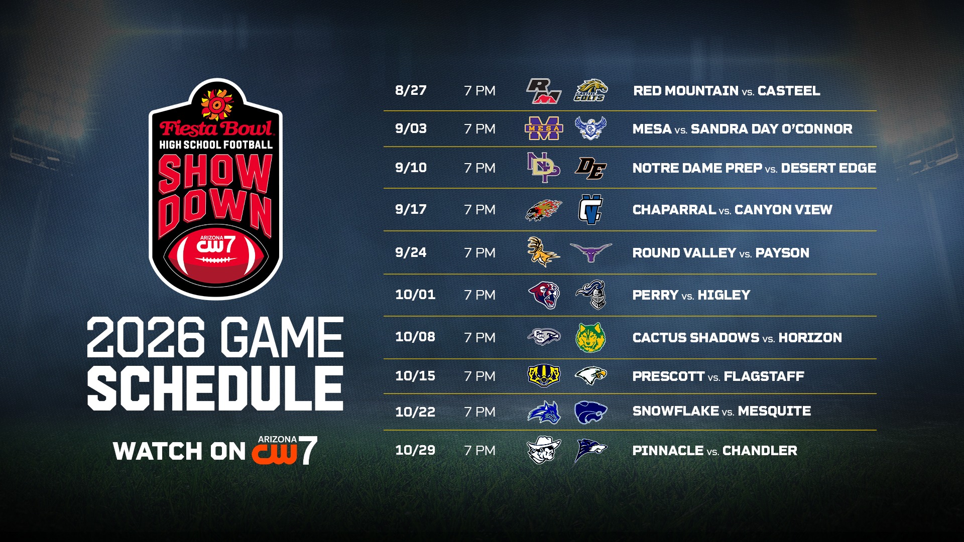 Showdown 2026 16x9 Schedule