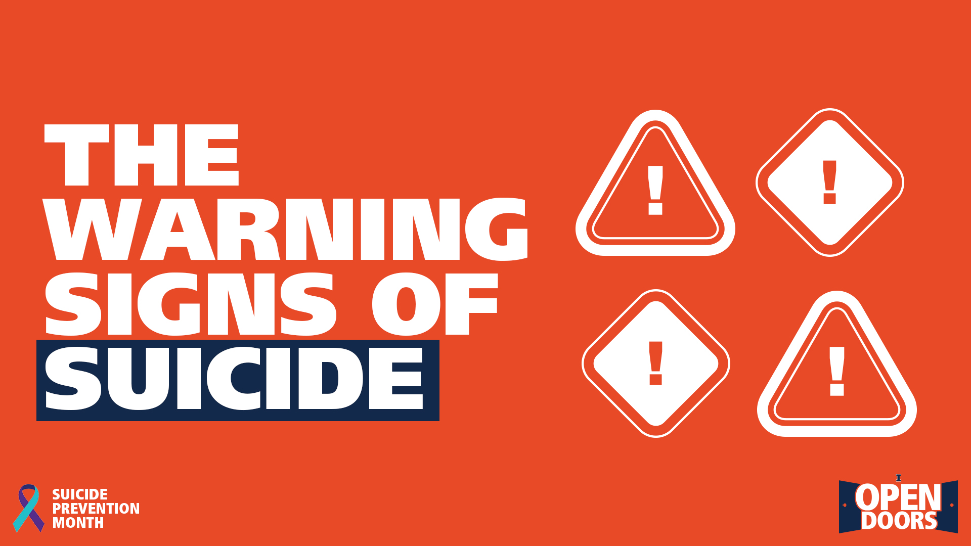 Illinois Athletics Open Doors - Warning Signs of Suicide
