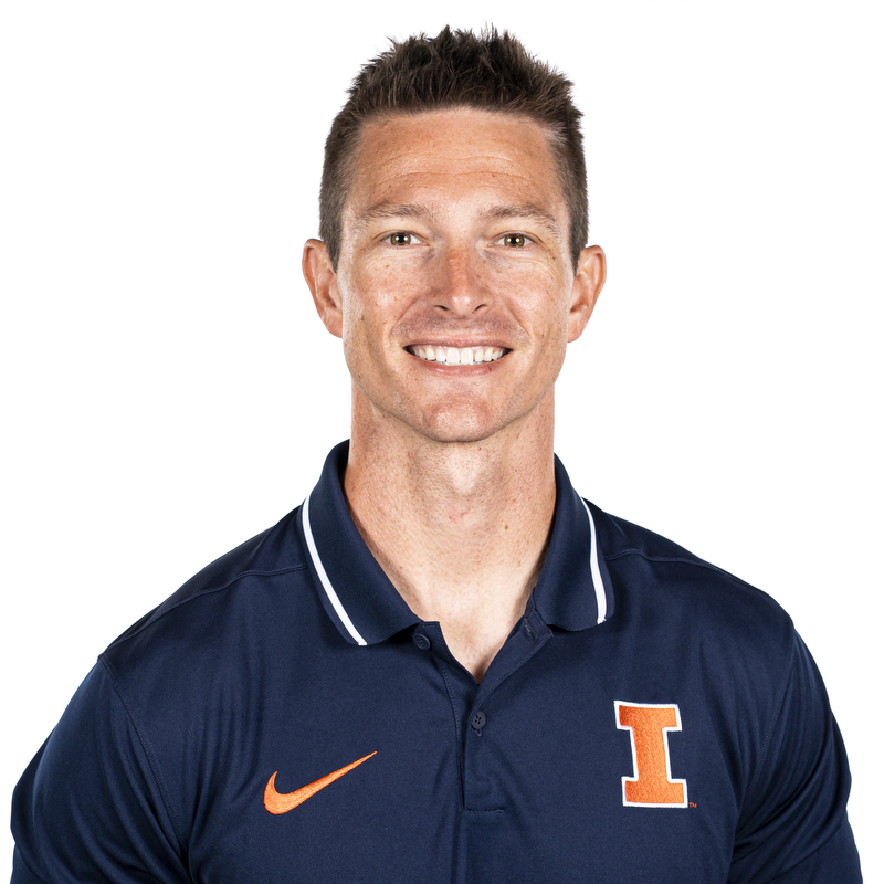 CHAMPAIGN, IL- October 02, 2023 - Illinois Assistant Strength & Conditioning Coach Henry Aleck headshot taken at the Bielfeldt Athletics Administration Building in Champaign, IL. Photo By Kevin Snyder 