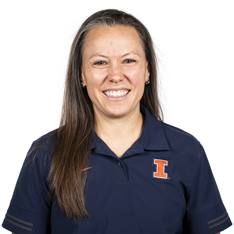 CHAMPAIGN, IL- October 02, 2023 - Illinois Associate Strength & Conditioning Coach Emily Schilling headshot taken at the Bielfeldt Athletics Administration Building in Champaign, IL. Photo By Kevin Snyder 
