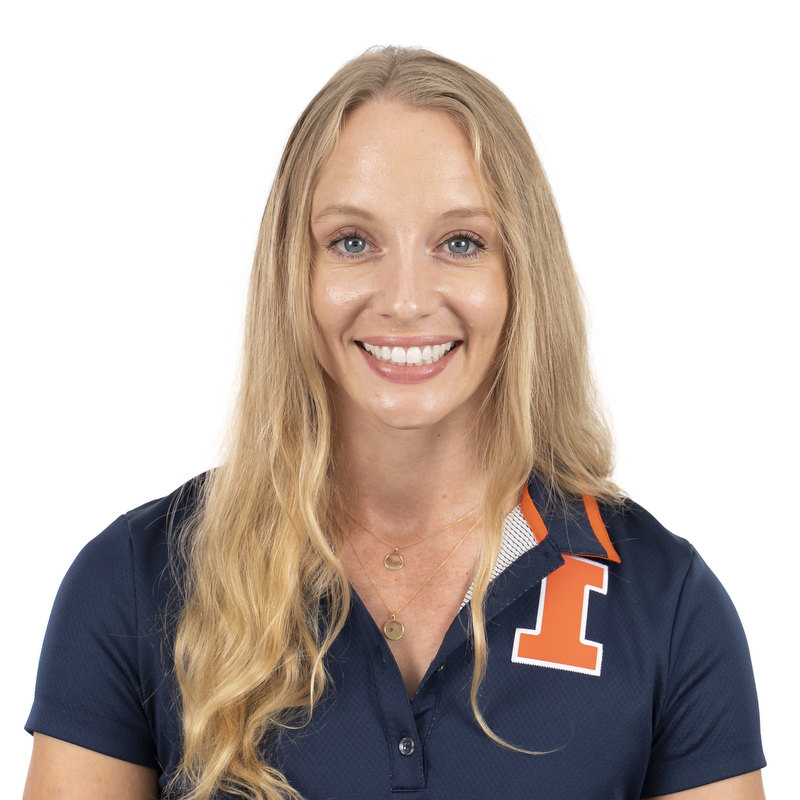 CHAMPAIGN, IL - September 04, 2023 - Illinois Head Diving Coach Tricia Grant headshot taken during 2023-2024 Production Day at Fighting Illini Center for Excellence in Champaign, IL. Photo By Kevin Snyder