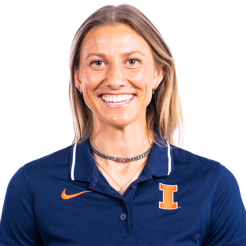 Champaign, IL - October 02, 2024 - Illinois Assistant Coach for Jumps and Combined Events Sarah Glidden headshot taken during 2024 Fall Staff Headshot Day at Bielfeldt Athletic Administration Building in Champaign, IL. (Photo By Kevin Snyder/Illinois Athletics)