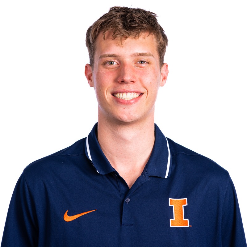 Champaign, IL - August 25, 2024 - Illinois Graduate Assistant Nick Erickson headshot taken during 2024 Olympic Sports Headshot Day at Bielfeldt Athletics Administration Building in Champaign, IL. (Photo By Kevin Snyder/Illinois Athletics)
