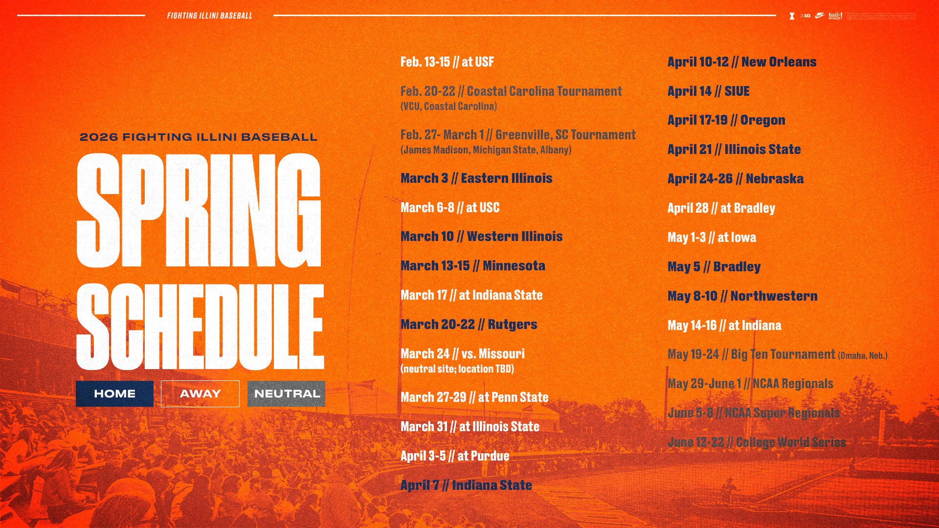 2026 Illinois Baseball Schedule