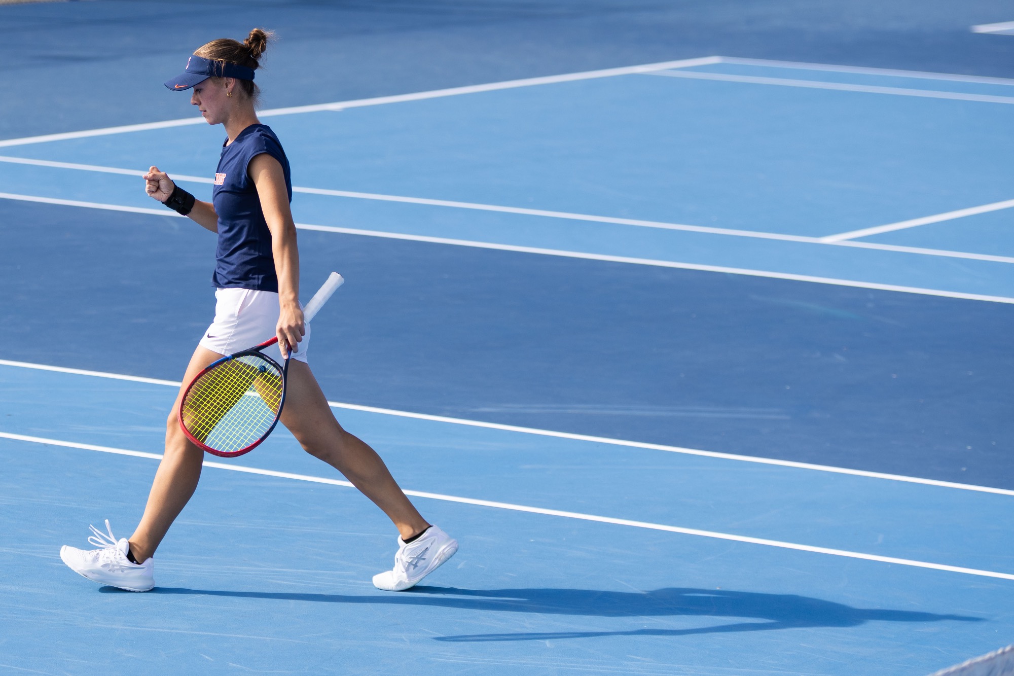 CHAMPAIGN, IL - October 17, 2025 - Cara Mester during the ITA Midwest Regionals at Atkins Tennis Center in Champaign, IL. Photo By Sofi Klein/Fighting Illini