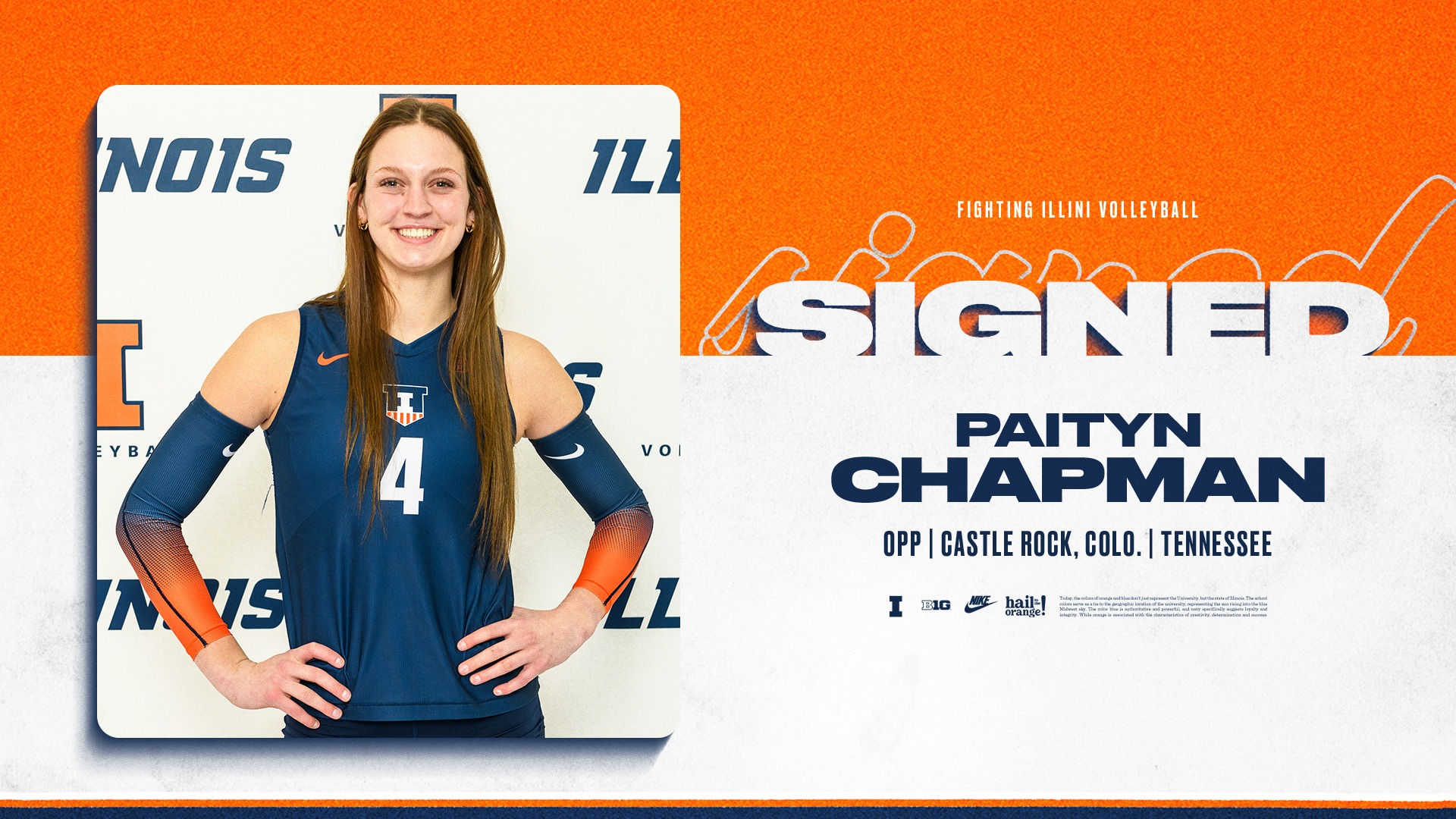 Illinois VB Paityn Chapman Signed